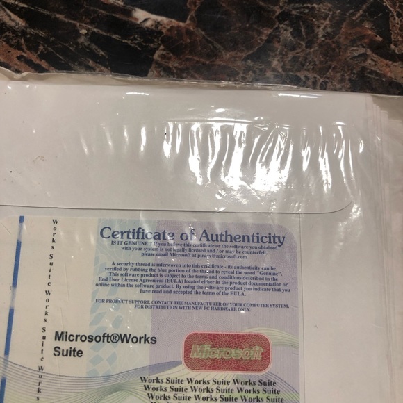 MICROSOFT WORKS SUITE 2001 SEALED WORD 2000 MONEY 2001 ENCARTA 6.0 w KEY - Picture 4 of 12